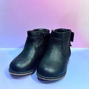 Cat & Jack Black Girls' Ankle Boots with Side Zip
